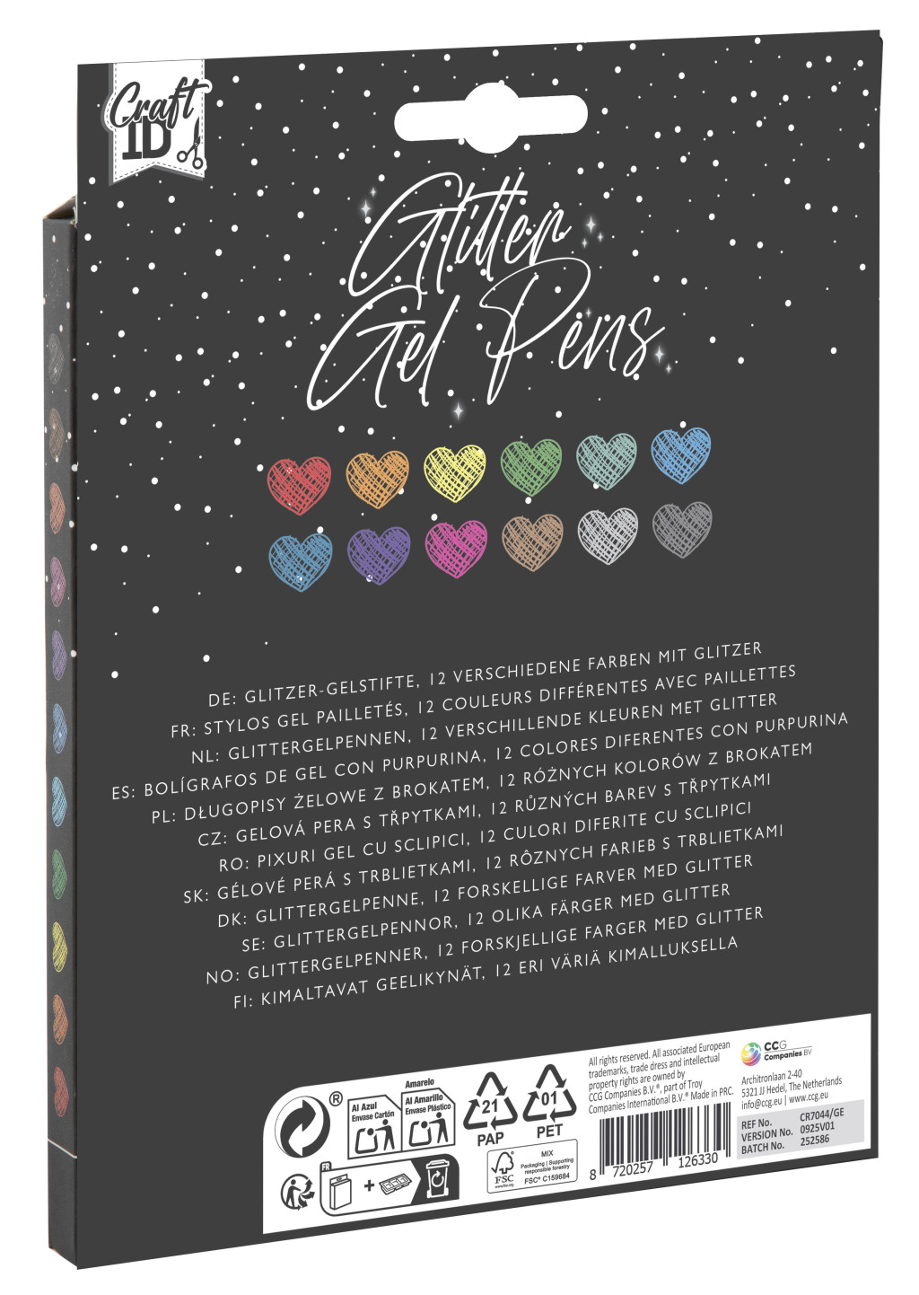 Alternative view of Colour Σετ Στυλό Gel με Glitter  12 Τεμάχια
