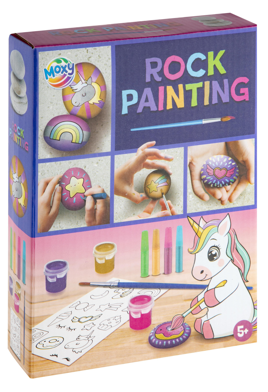 Unicorn Σετ Ζωγραφικής και Διακόσμησης Βότσαλων με Αυτοκόλλητα