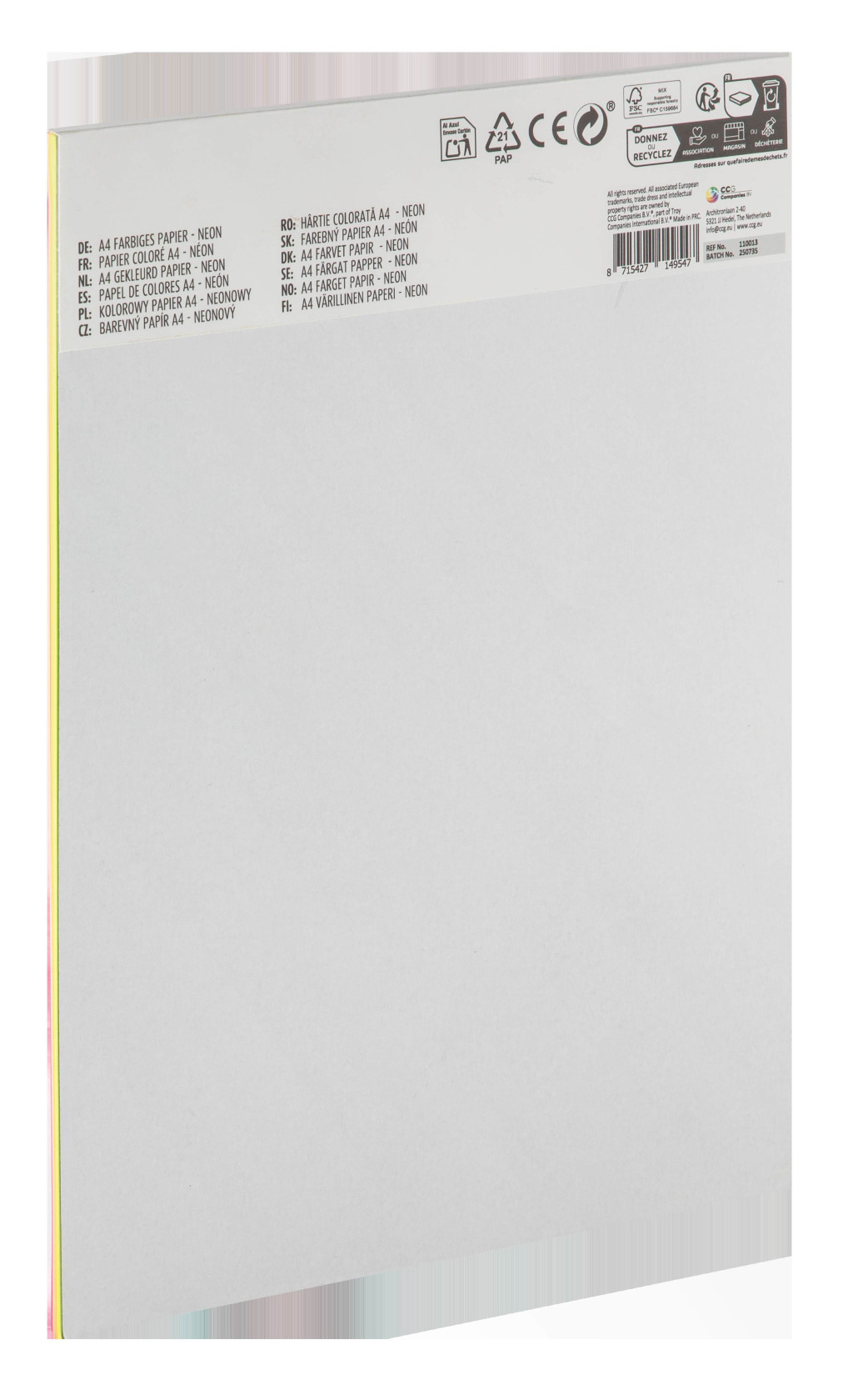 Alternative view of Colour Moxy neon Σετ Δημιουργικού Χαρτιού 40 Φύλλα