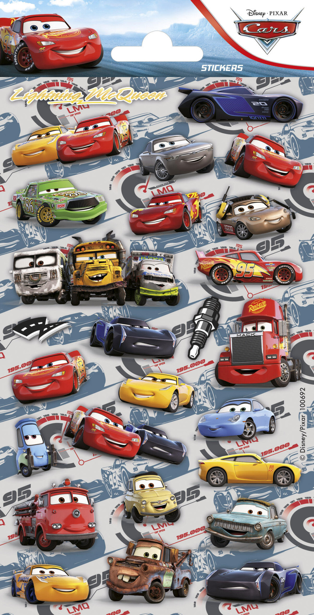 Disney Cars Παιδικά Αυτοκόλλητα 20 x 10 cm