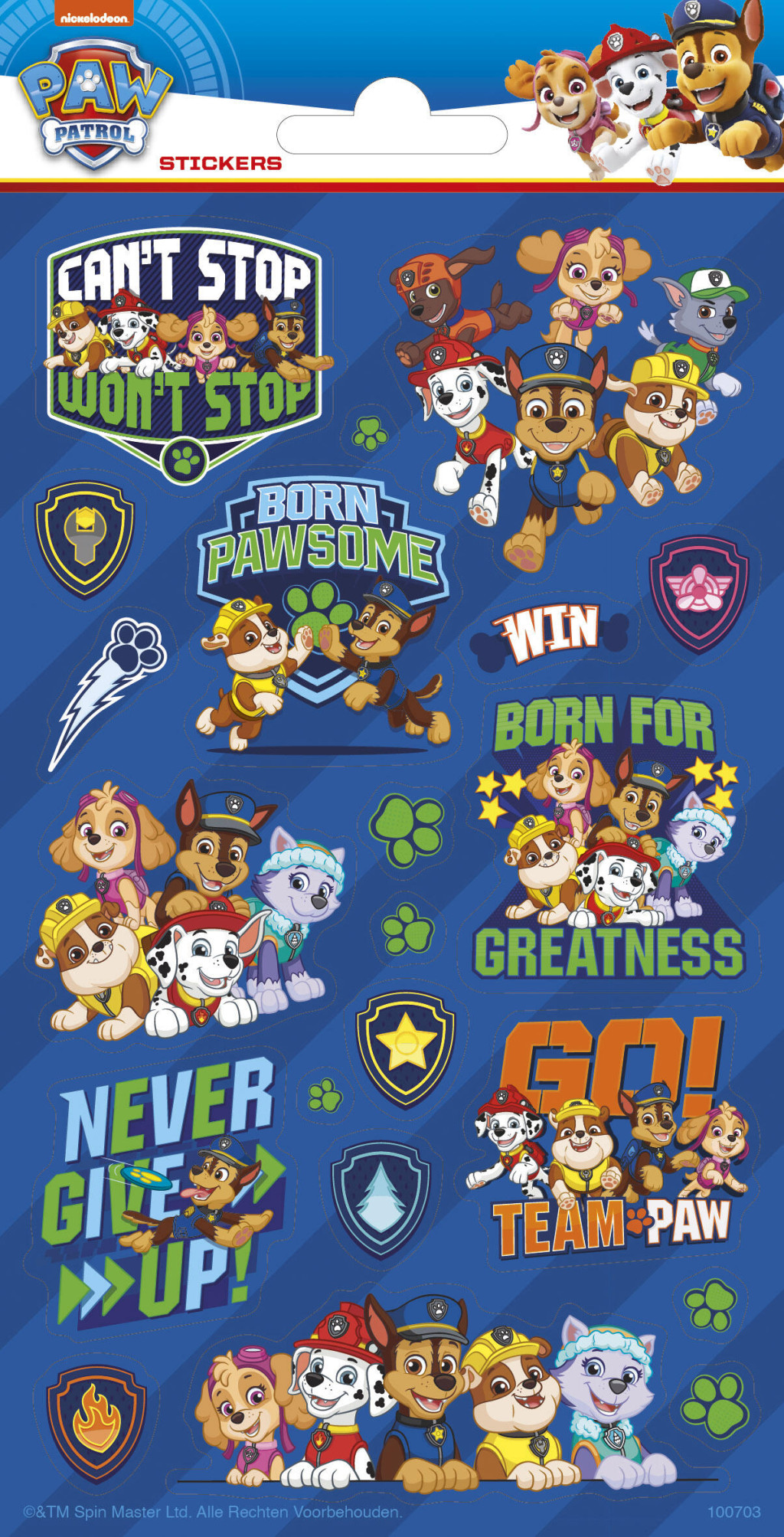 Paw Patrol Παιδικά Αυτοκόλλητα 20 x 10 cm