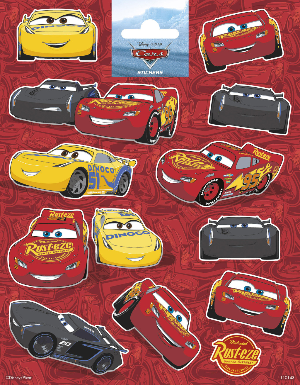 Disney Cars Παιδικά Αυτοκόλλητα 20 x 16 cm