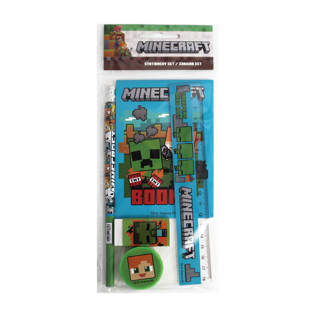 Minecraft Creepers Need Hugs Σετ Γραφικής Ύλης 5 Τεμαχίων