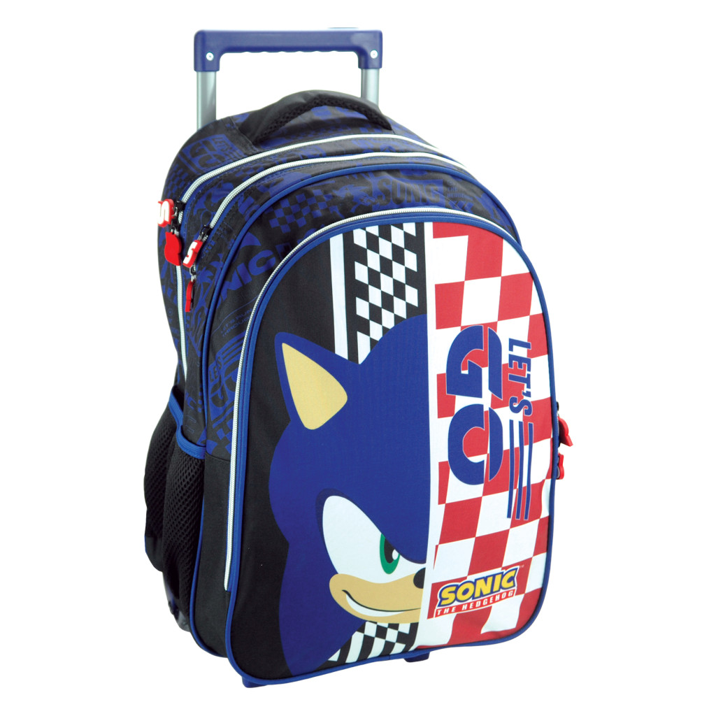 Sonic the Hedgehog Champion Racer wheeled Παιδική Σχολική Τσάντα Πλάτης 46 cm