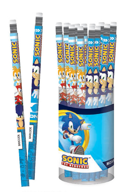 Sonic the Hedgehog Trio Μολύβι Γραφίτη HB με Γόμα στην Άκρη