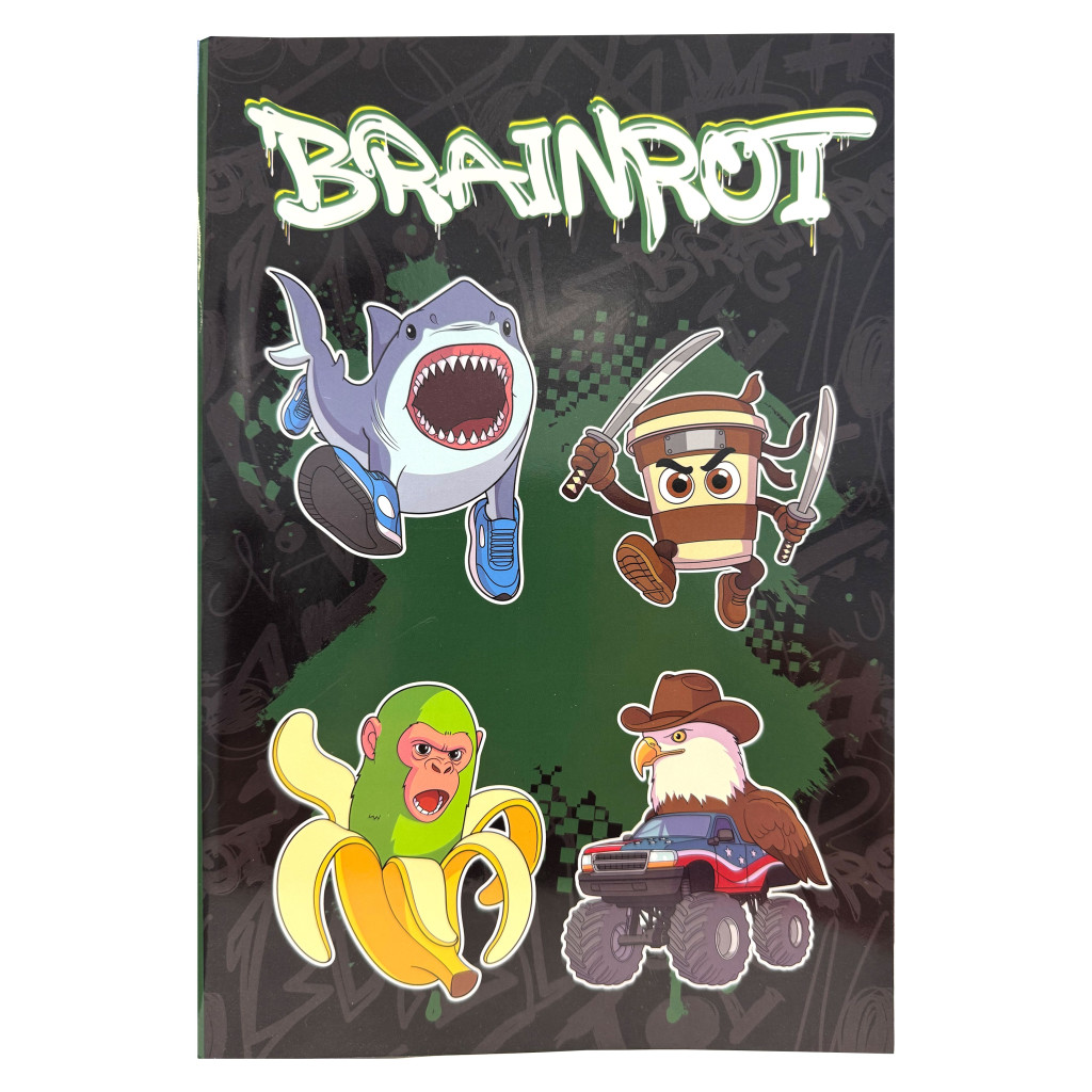 Brainrot Bananini Τετράδιο Β5 με γραμμές 40 Φύλλων