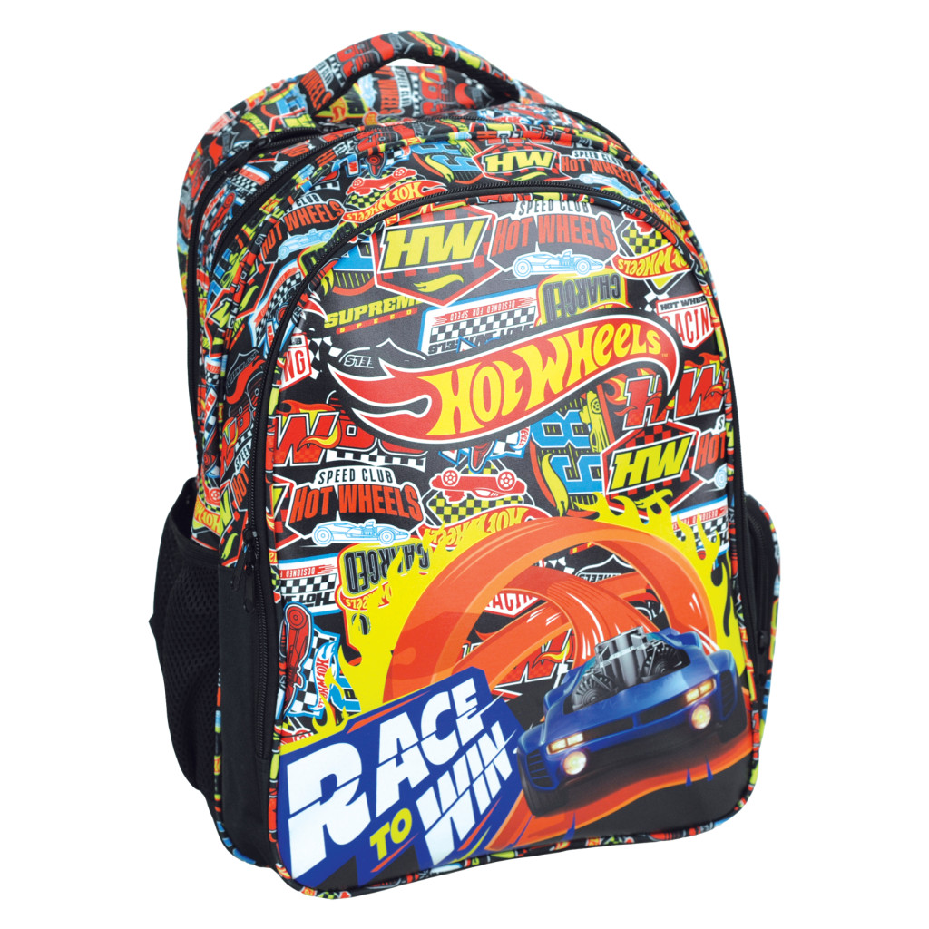 Hot Wheels Race to Win Παιδική Σχολική Τσάντα Πλάτης 46 cm