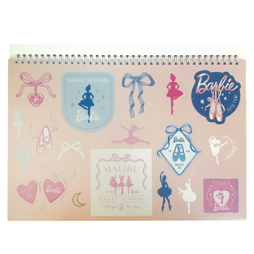 Alternative view of Barbie Ballerina Σπιράλ Μπλοκ Ζωγραφικής Α4 με 40 Φύλλα και Αυτοκόλλητα