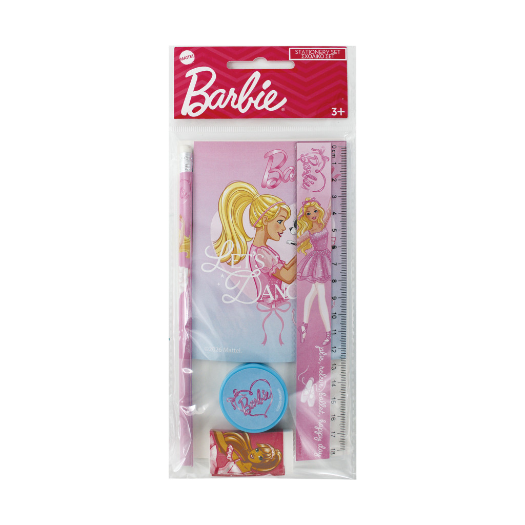Barbie Ballerina Σετ Γραφικής Ύλης 5 Τεμαχίων