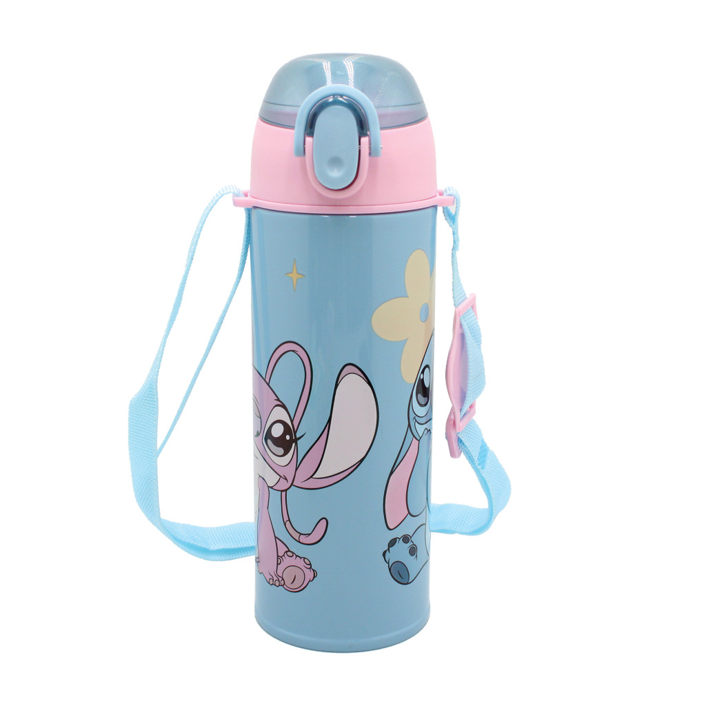 Disney Lilo and Stitch Universe Καλοκαιρινό Ισοθερμικό Δοχείο Αλουμινίου 450 ml με Καλαμάκι