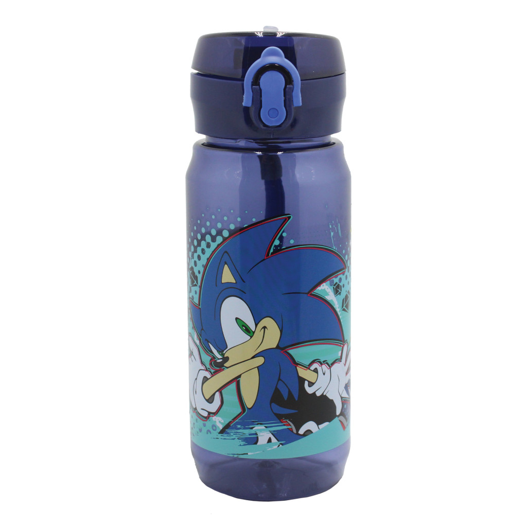 Sonic the Hedgehog Thunder Πλαστικό μπουκάλι νερού με γάντζο 600 ml