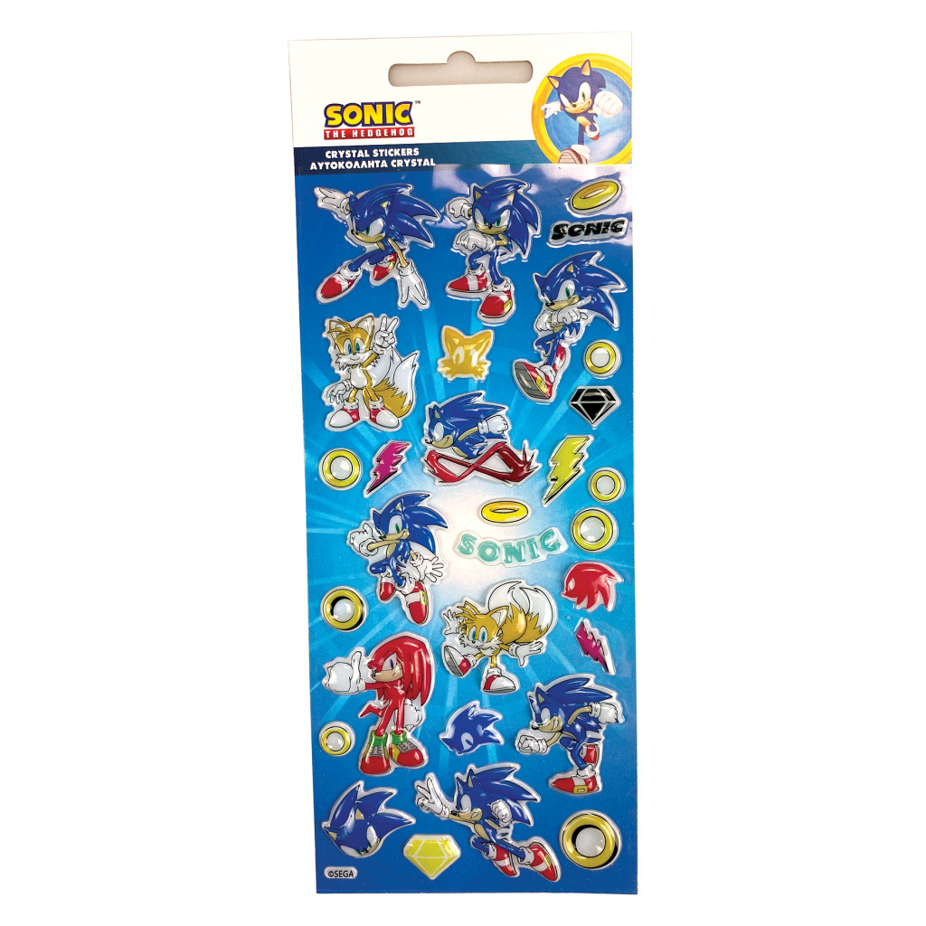 Sonic the Hedgehog Trio Τρισδιάστατα Bubble Αυτοκόλλητα