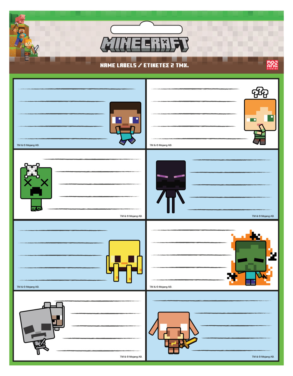 Stumble Guys Race Minecraft Creepers Need Hugs Σετ Ετικέτες Τετραδίου 16 Τεμαχίων
