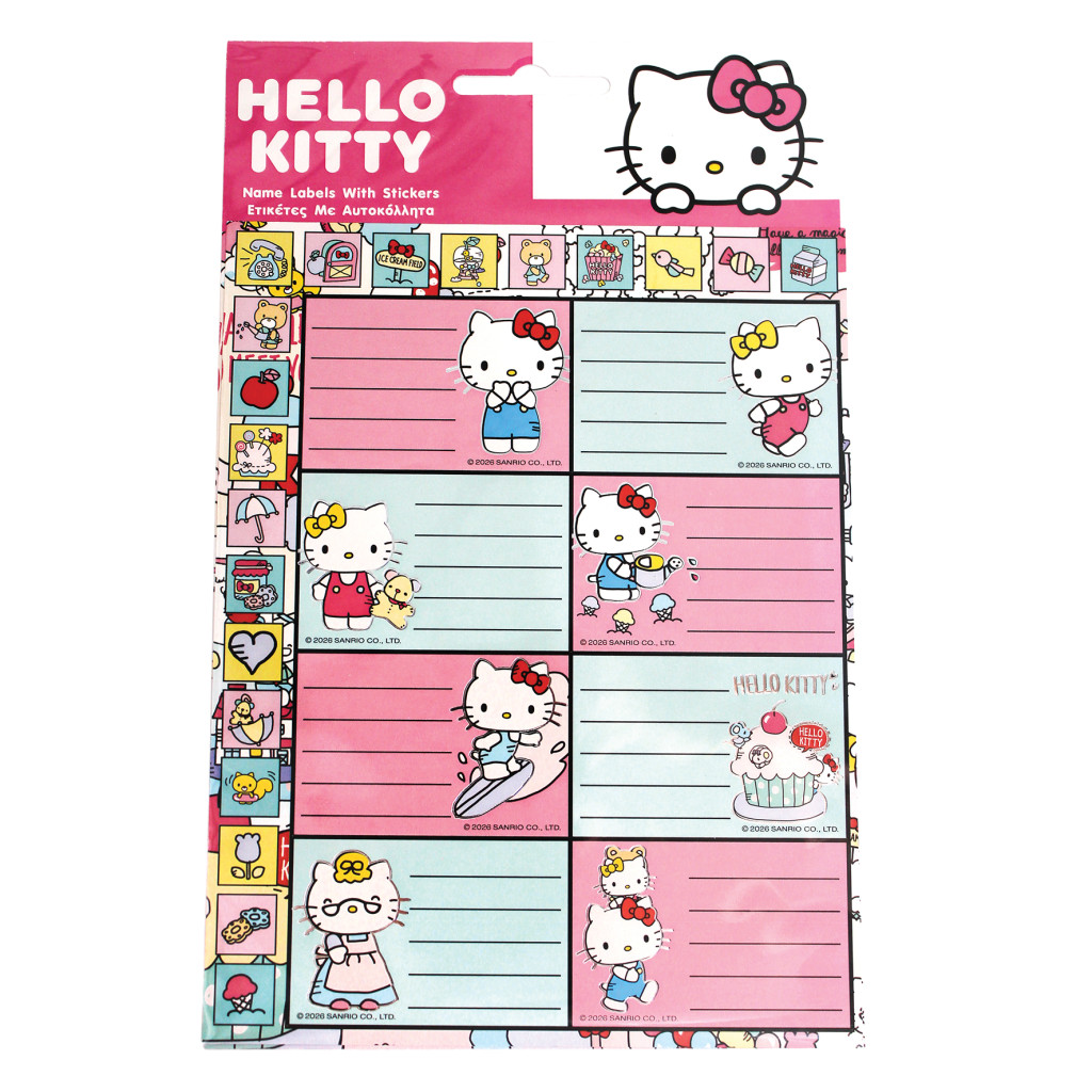 Hello Kitty Play αυτοκόλλητα ετικετών σημειωματάριων σετ 16 τεμαχίων