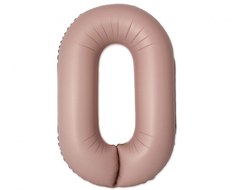 Αριθμός Vintage Matte Pink Αριθμός 0 Foil Μπαλόνι 76 cm (WP)