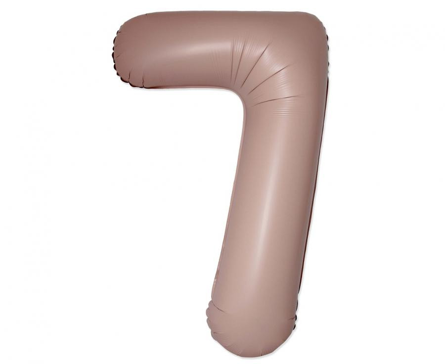 Αριθμός Vintage Matte Pink Αριθμός 7 Foil Μπαλόνι 76 cm (WP)