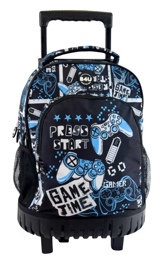 Gamer Premium Παιδική Σχολική Τσάντα Τρόλεϊ 3 Θέσεων 44×33×22 cm