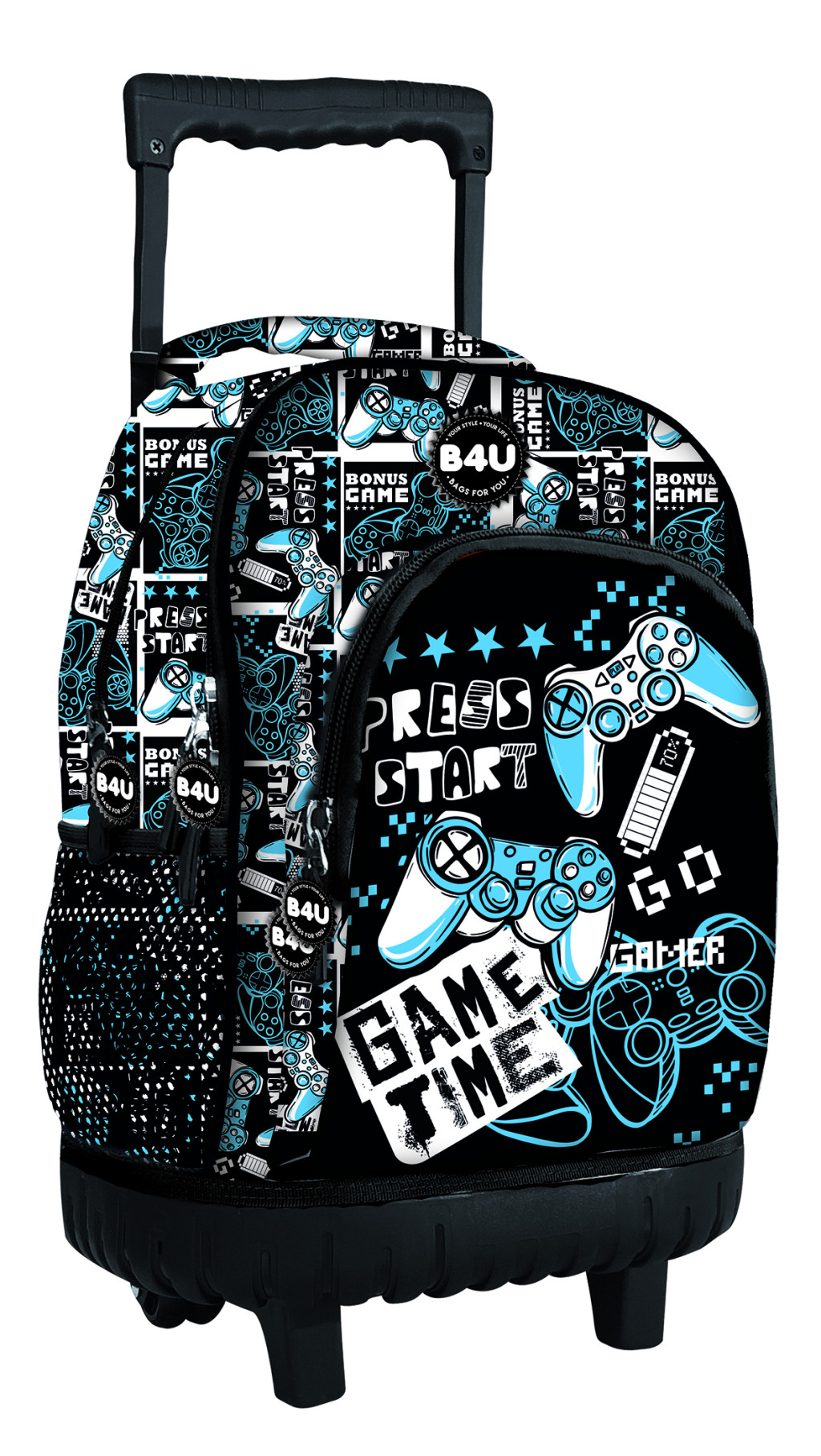 Alternative view of Gamer Premium Παιδική Σχολική Τσάντα Τρόλεϊ 3 Θέσεων 44×33×22 cm