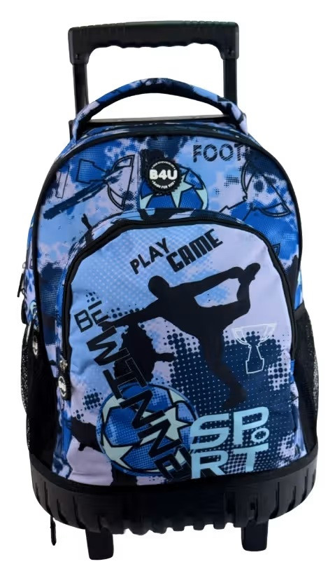 Football Premium Παιδική Σχολική Τσάντα Τρόλεϊ 3 Θέσεων 44×33×22 cm
