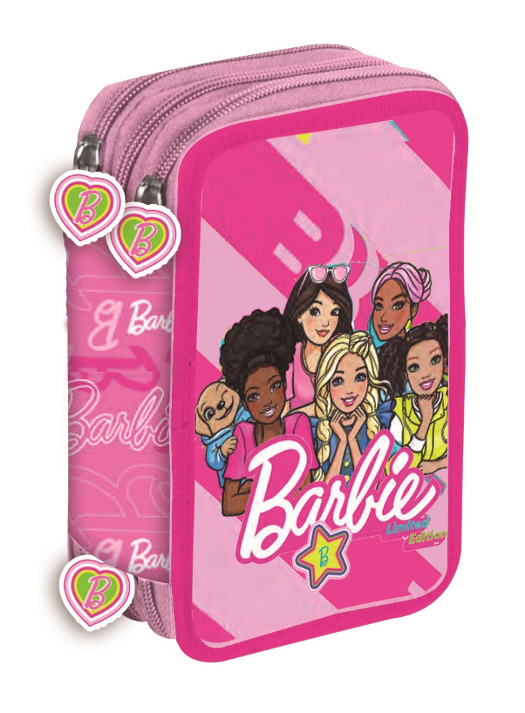 Barbie Γεμάτη Τριώροφη Παιδική Κασετίνα GIOTTO 41 Τεμαχίων