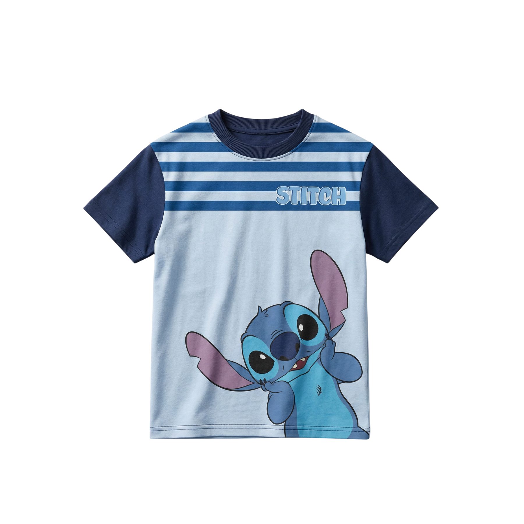 Disney Lilo and Stitch Παιδικό Κοντομάνικο Μπλουζάκι Μπλε Βαμβακερό 3-8 Ετών