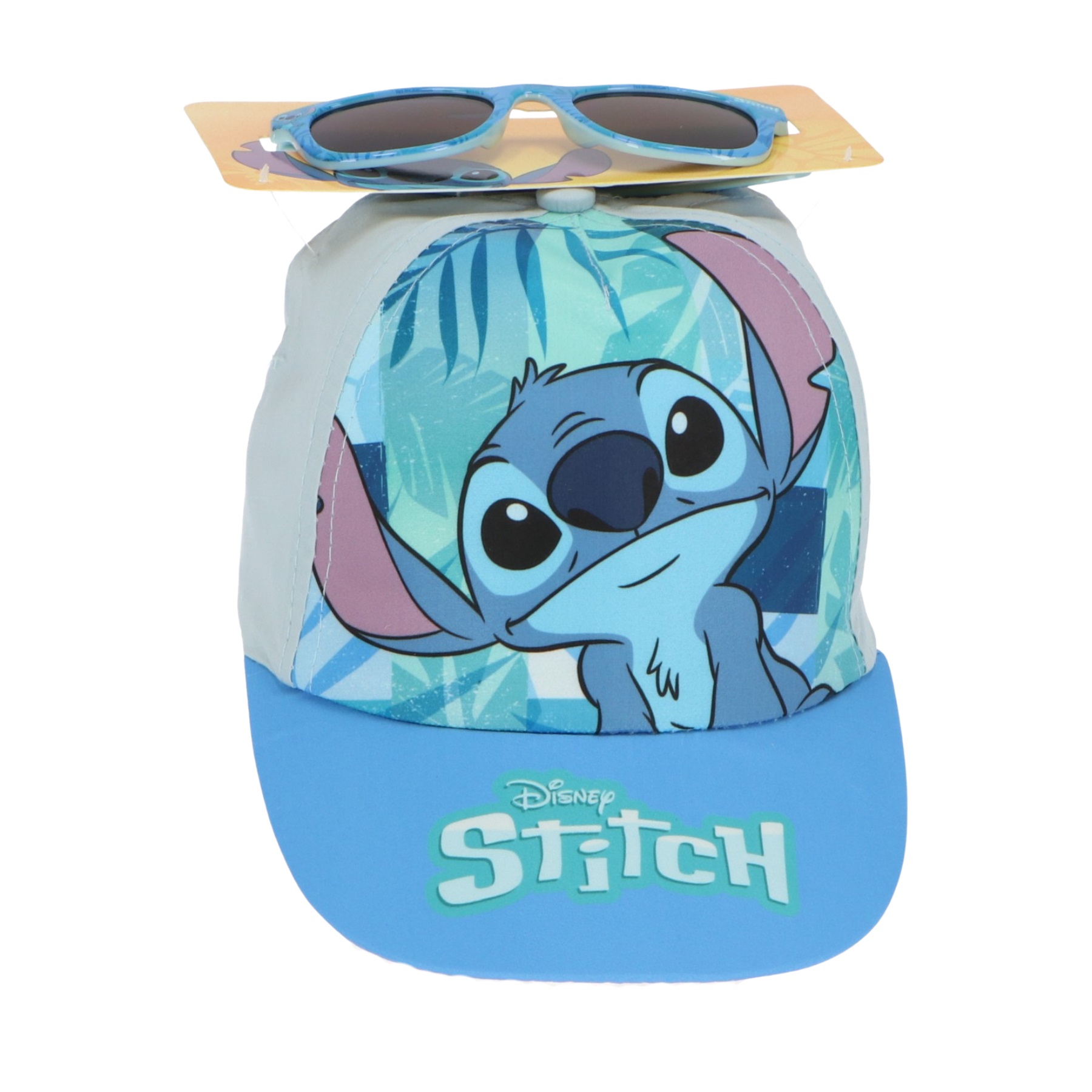 Disney Lilo and Stitch Παιδικό Καπέλο με Γυαλιά Ηλίου Μπλε Βαμβακερό 53 cm