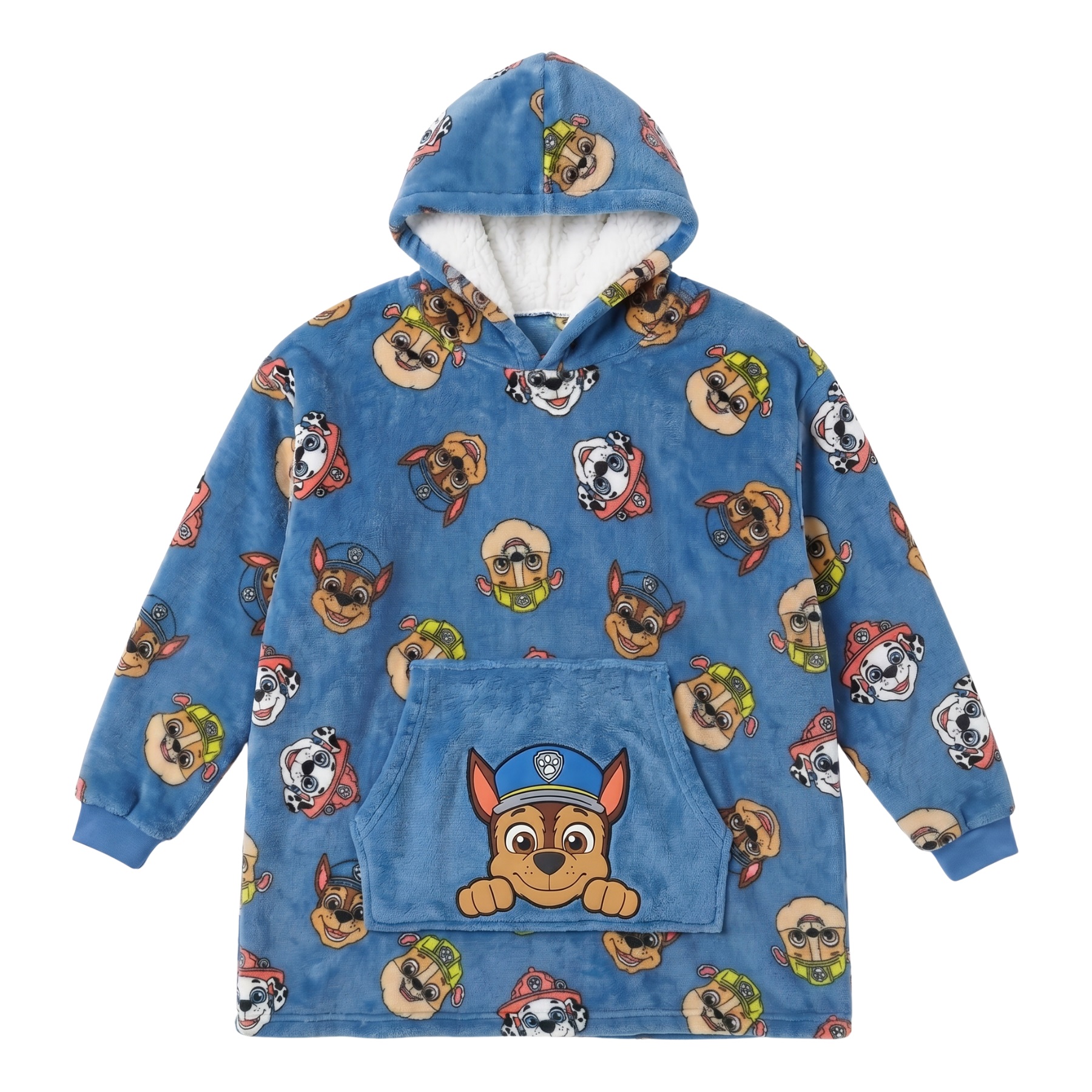 Paw Patrol Hoodie Κουβέρτα με Κουκούλα από Coral Fleece Μπλε 6 έως 12 ετών
