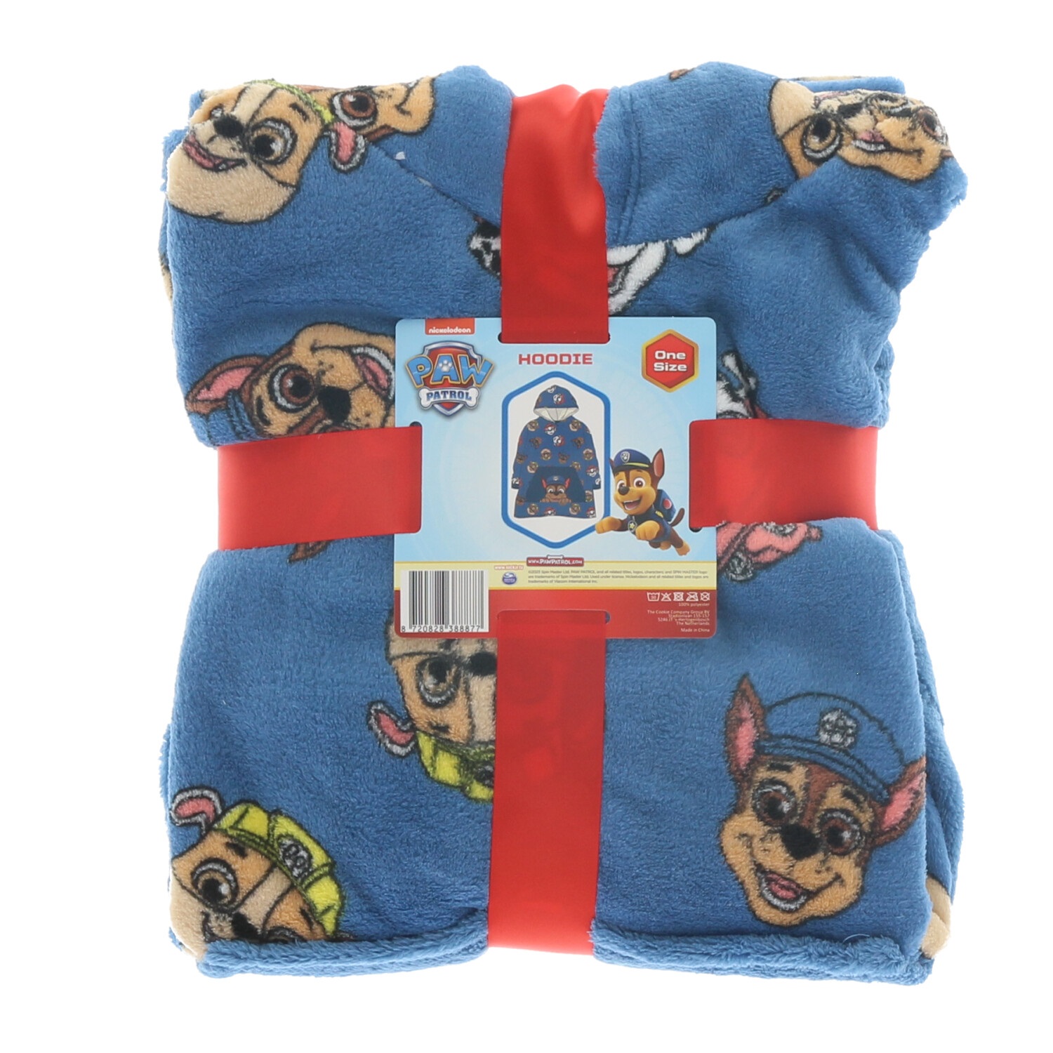 Paw Patrol Hoodie Κουβέρτα με Κουκούλα από Coral Fleece Μπλε 6 έως 12 ετών