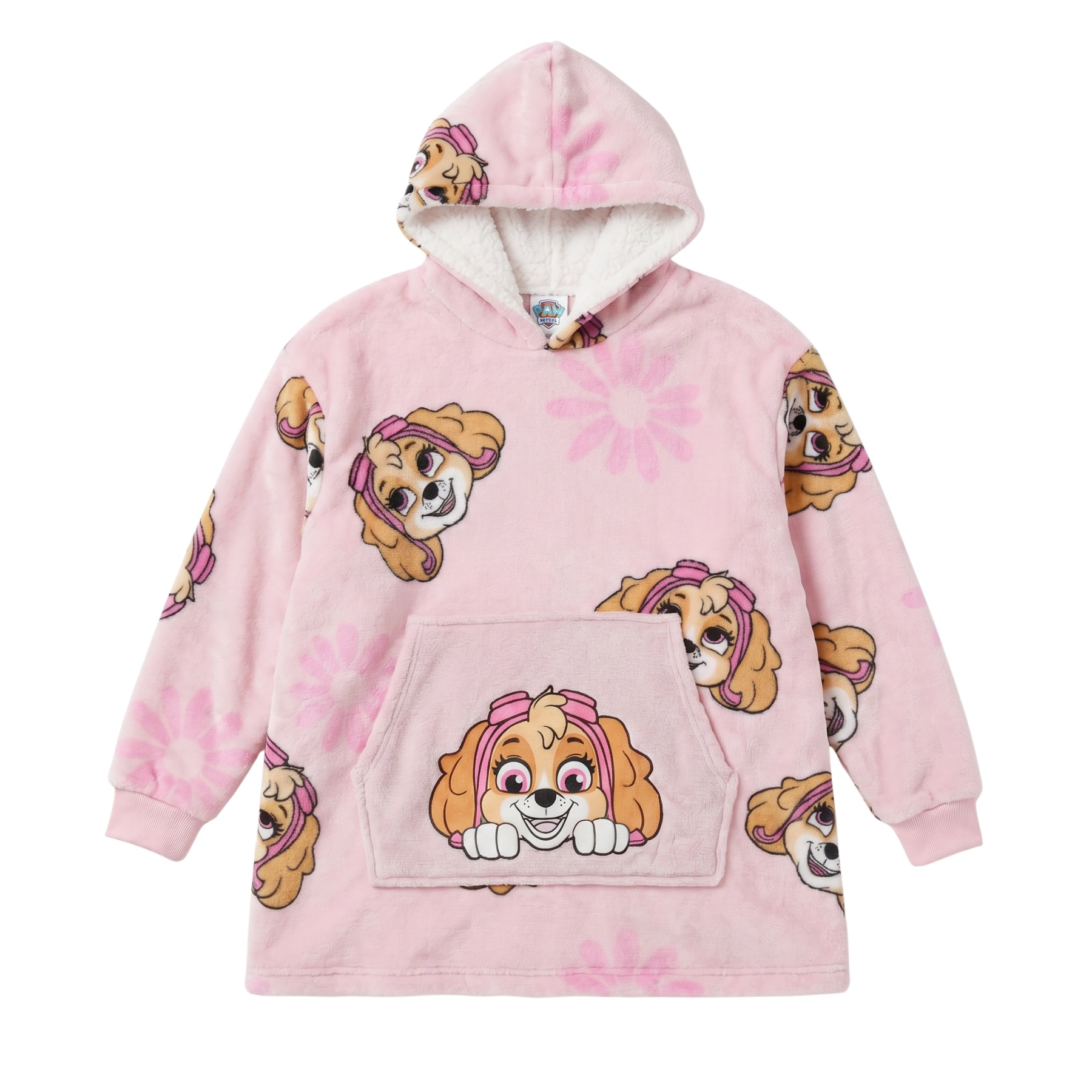 Paw Patrol Hoodie Κουβέρτα με Κουκούλα από Coral Fleece Ροζ 6 έως 12 ετών