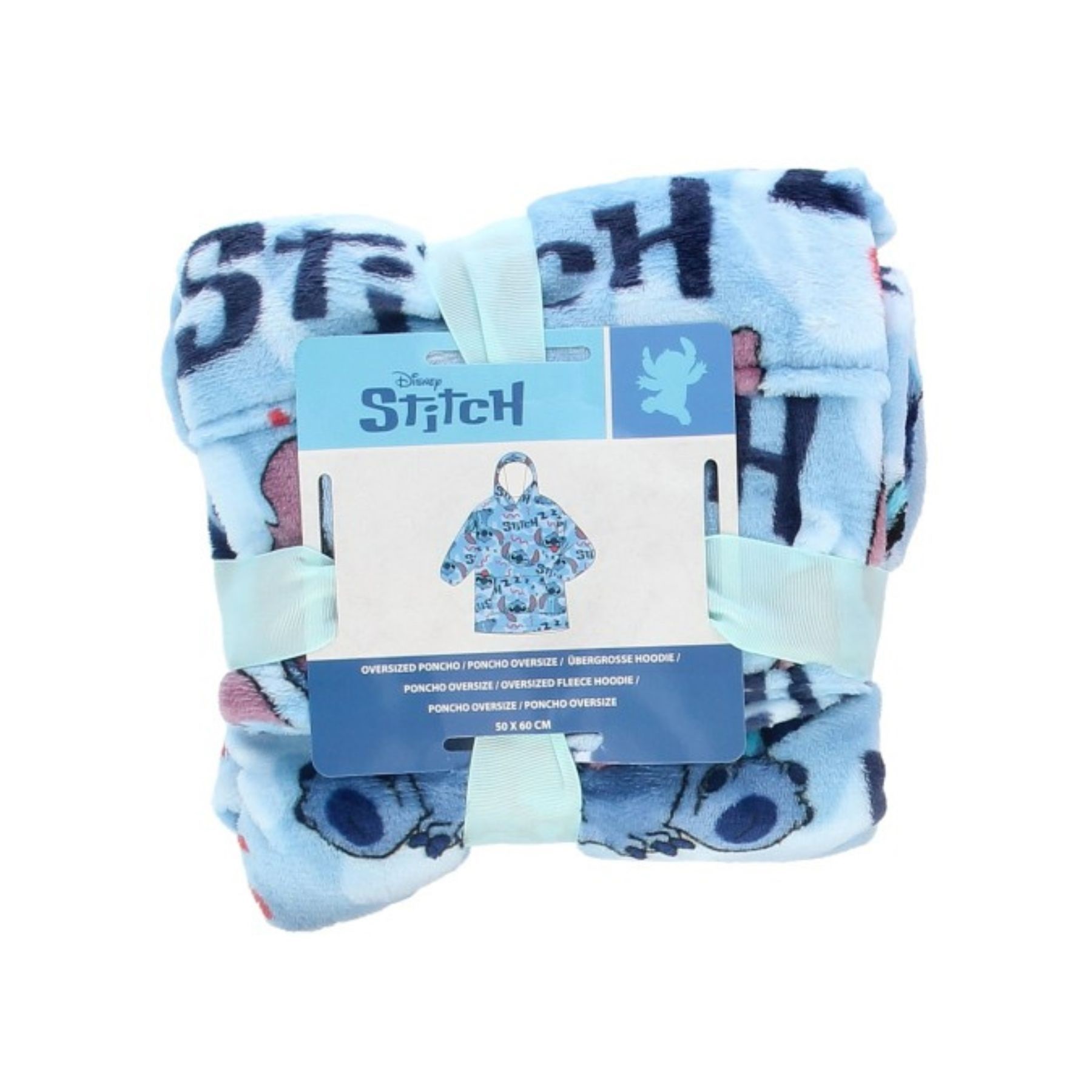 Disney Lilo and Stitch Hoodie Κουβέρτα με Κουκούλα από Coral Fleece Μπλε 7 έως 14 ετών