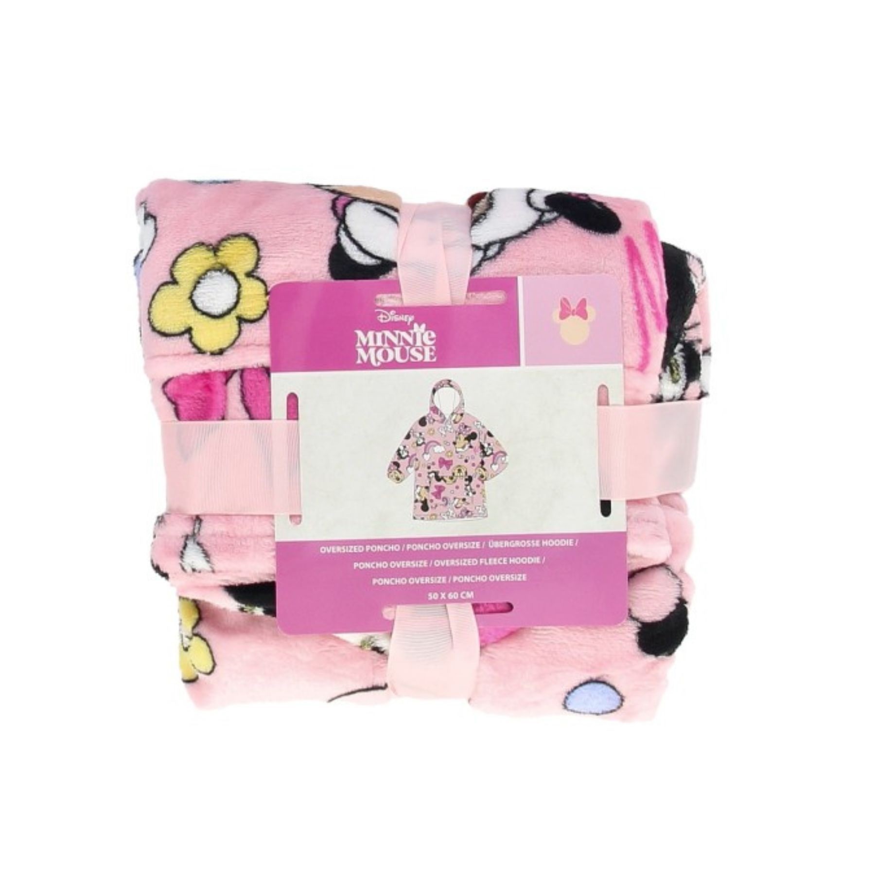 Disney Minnie Mouse Hoodie Κουβέρτα με Κουκούλα από Coral Fleece Ροζ 7 έως 14 ετών