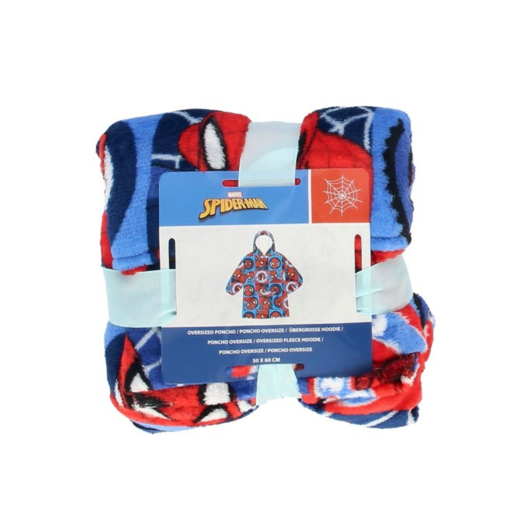 Spiderman Hoodie Κουβέρτα με Κουκούλα από Coral Fleece Πολύχρωμη 7 έως 14 ετών
