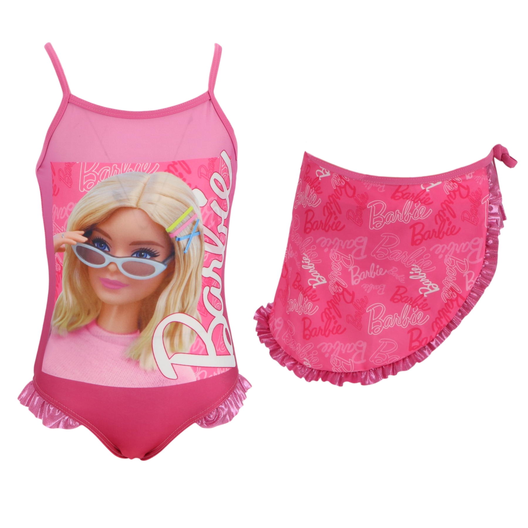 Barbie Παιδικό Ολόσωμο Μαγιό με Παρεό 3-8 ετών