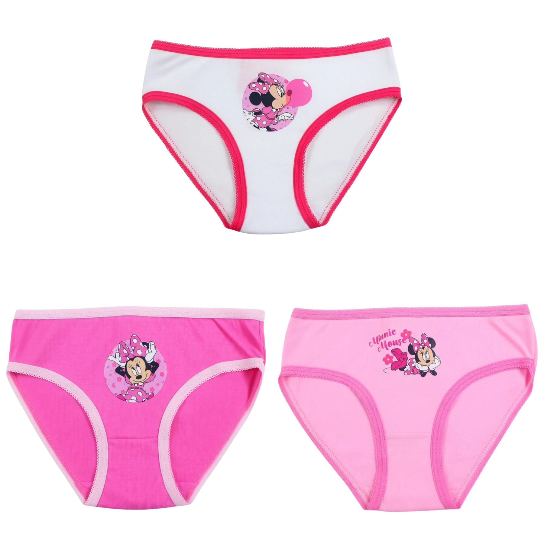 Disney Minnie Mouse Παιδικά Κυλοτάκια 3 Τεμαχίων 2-8 ετών