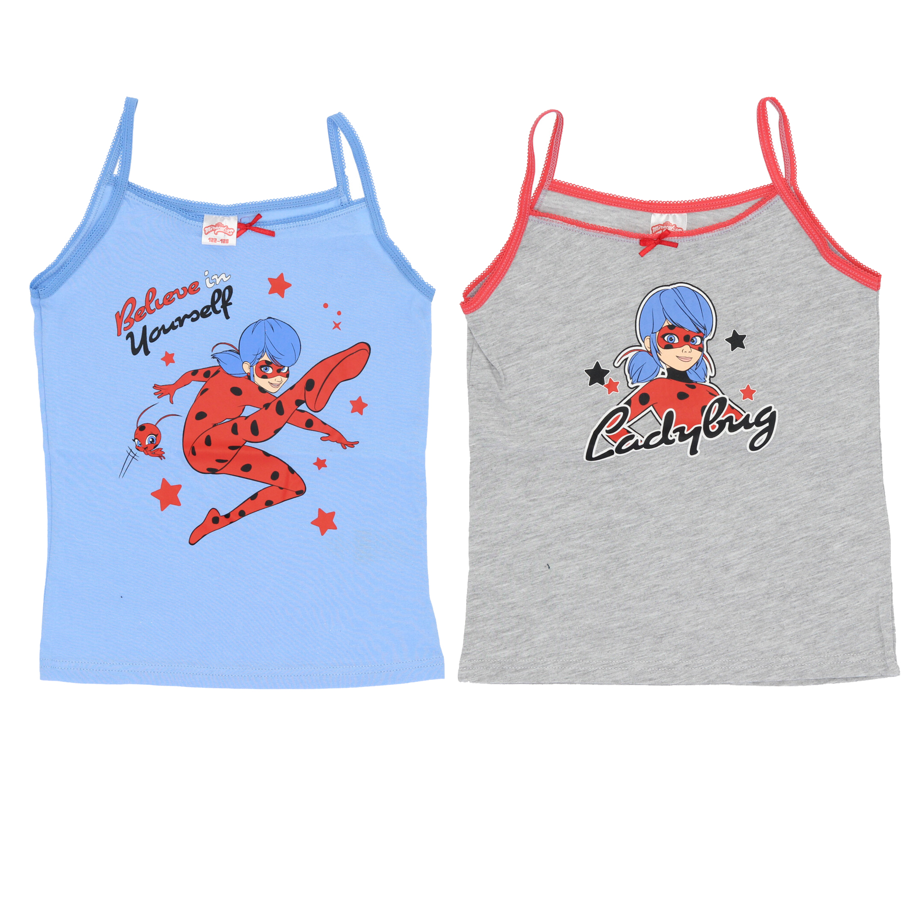 Miraculous Ladybug Παιδικά Φανελάκια 2 Τεμαχίων με Λεπτές Τιράντες