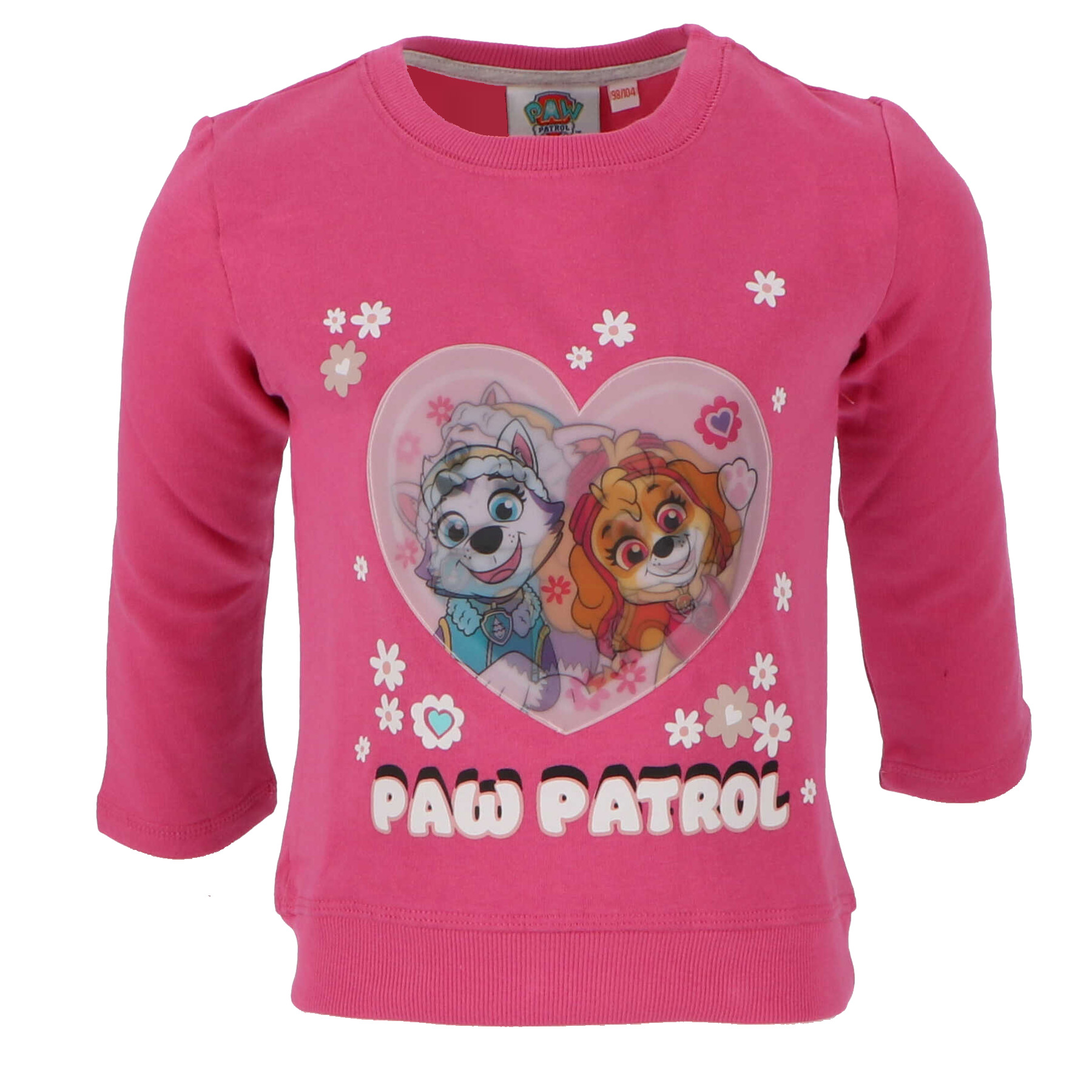 Paw Patrol Παιδική Φούτερ Μπλούζα Ροζ Hologram 2-8 Ετών
