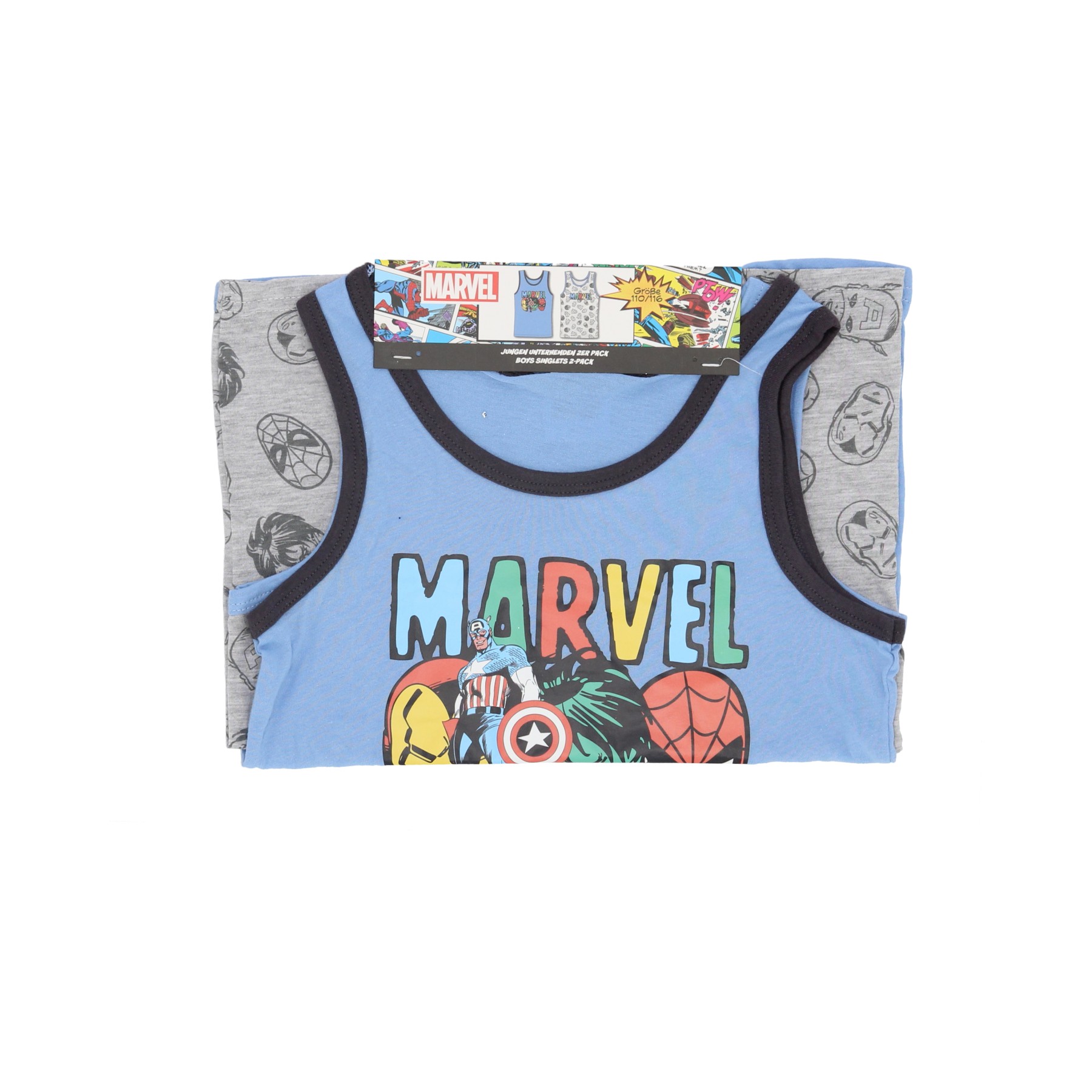 Marvel Παιδικά Φανελάκια 2 Τεμαχίων 4-8 ετών