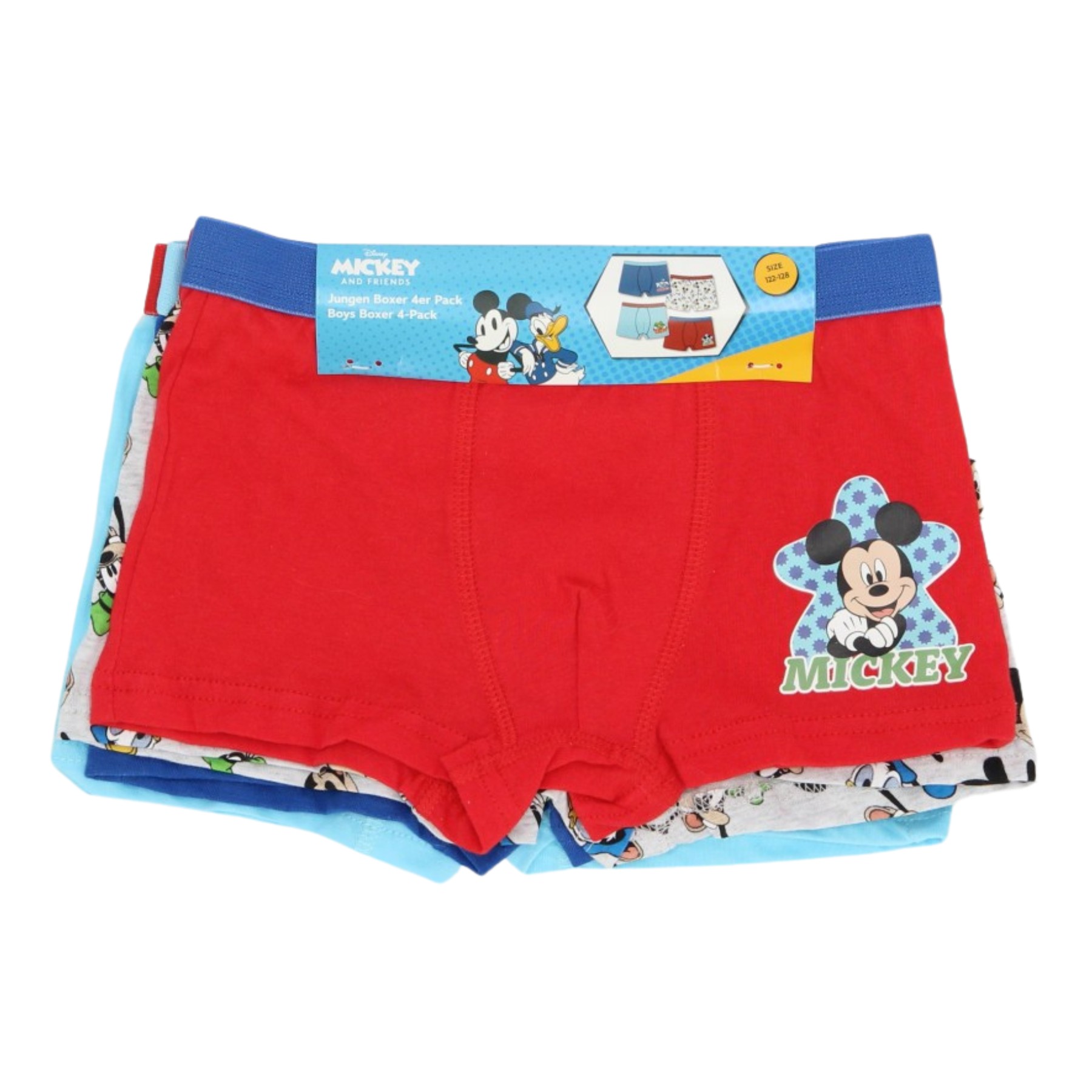 Disney Mickey Mouse Παιδικά Μπόξερ 4 Τεμαχίων 2-8 ετών