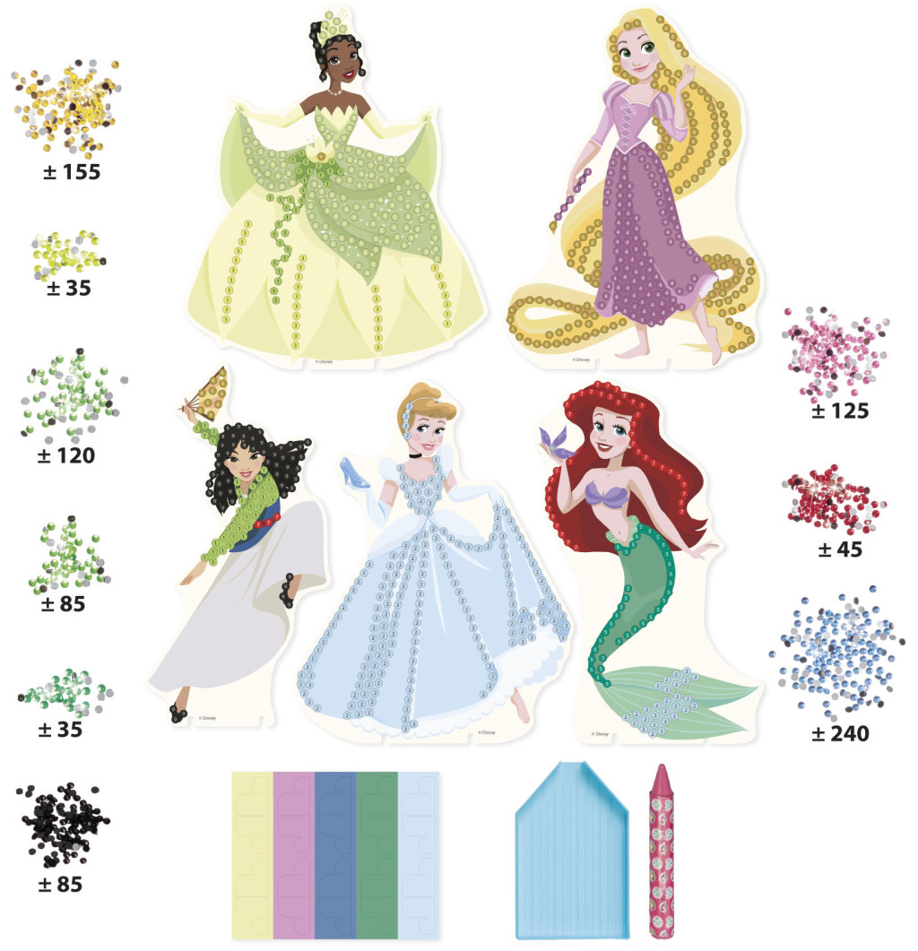 Alternative view of Disney Princess Σετ Εικόνων Diamond Painting – 5 Τεμάχια