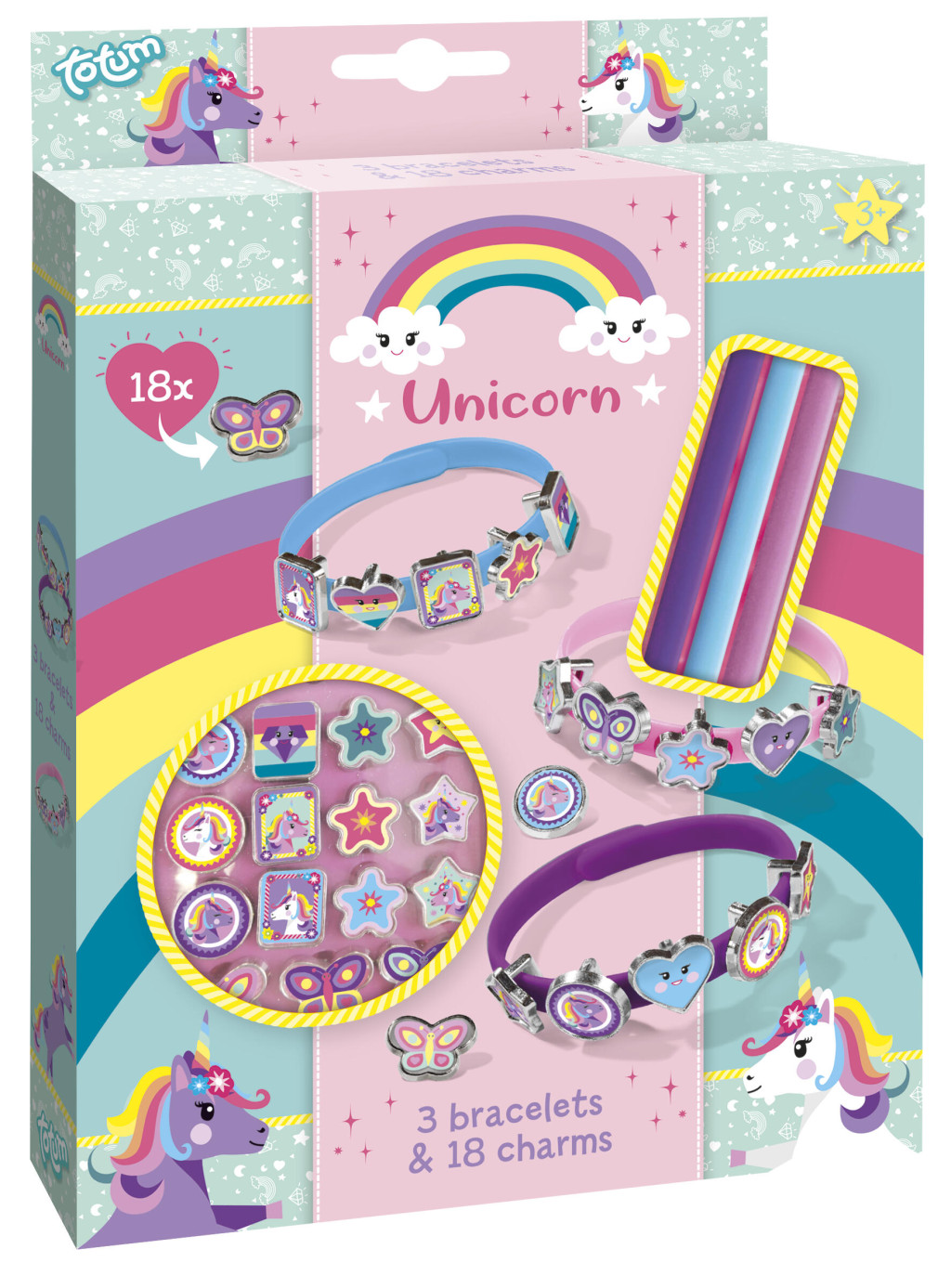 Unicorn Σετ Κατασκευής Βραχιολιών με 18 Charms – 3 Βραχιόλια
