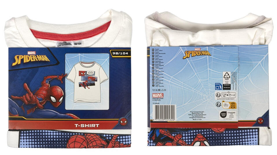 Alternative view of Spiderman Παιδικό Κοντομάνικο Μπλουζάκι από 100% Βαμβάκι 3 - 8 ετών / 98 - 128 cm
