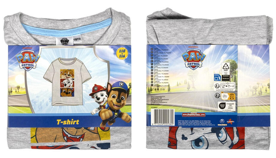 Alternative view of Paw Patrol Παιδικό Κοντομάνικο Μπλουζάκι από 100% Βαμβάκι  3 - 8 ετών / 98 - 128 cm