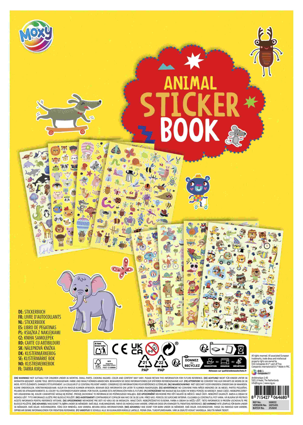 Alternative view of Animals Παιδικό Άλμπουμ Αυτοκόλλητων με Ζωάκια – 8 Σελίδες