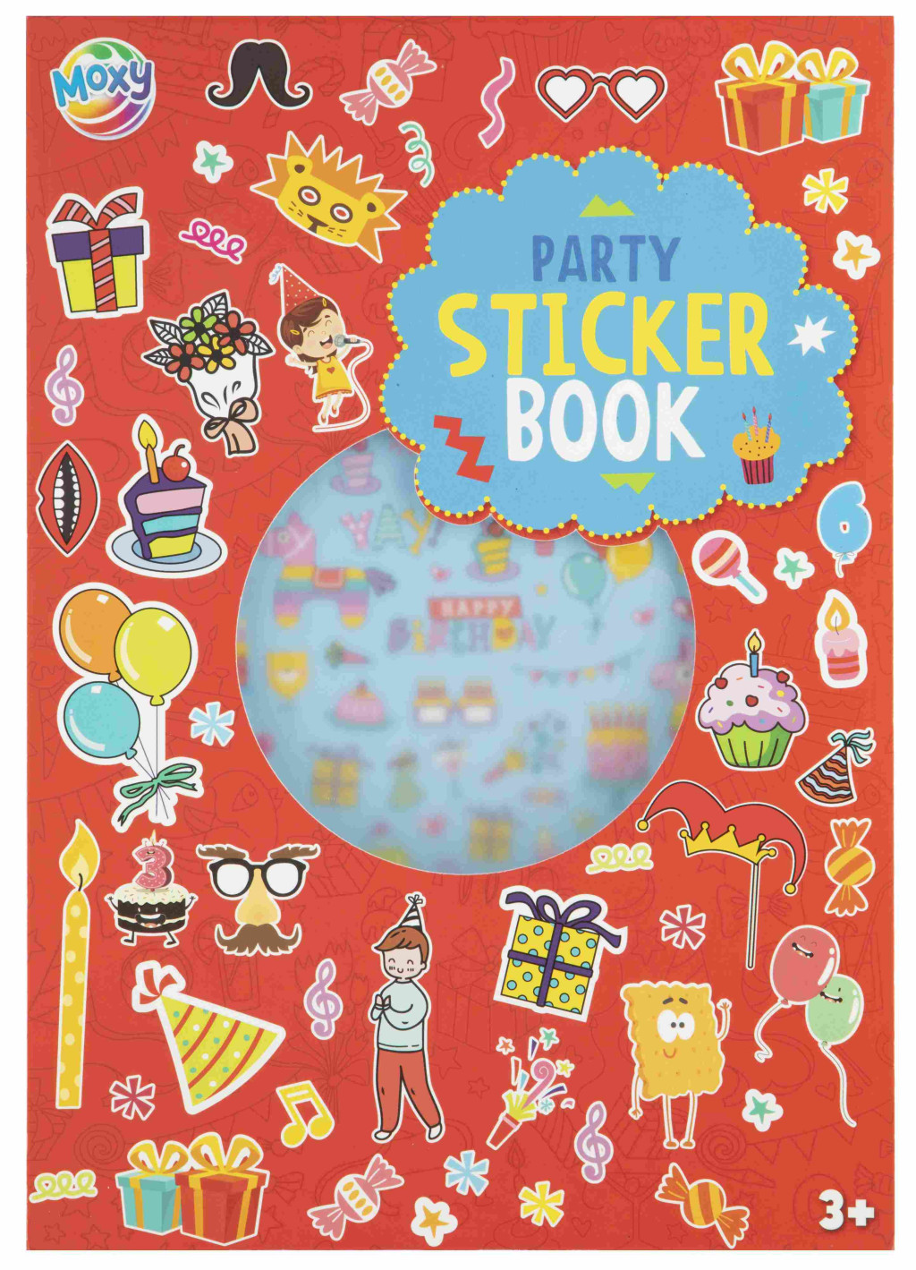 Colour Red Party Σετ Αυτοκόλλητων 8 Φύλλων 15×21 cm
