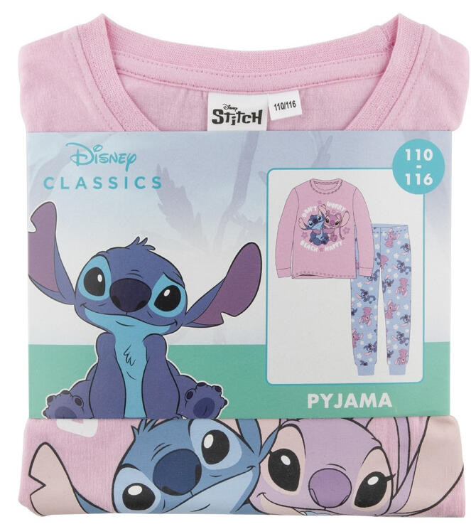 Alternative view of Disney Lilo & Stitch Happy Παιδικές Μακριές Πιτζάμες με Βαμβακερό Ύφασμα Μεγέθη 98–116 cm