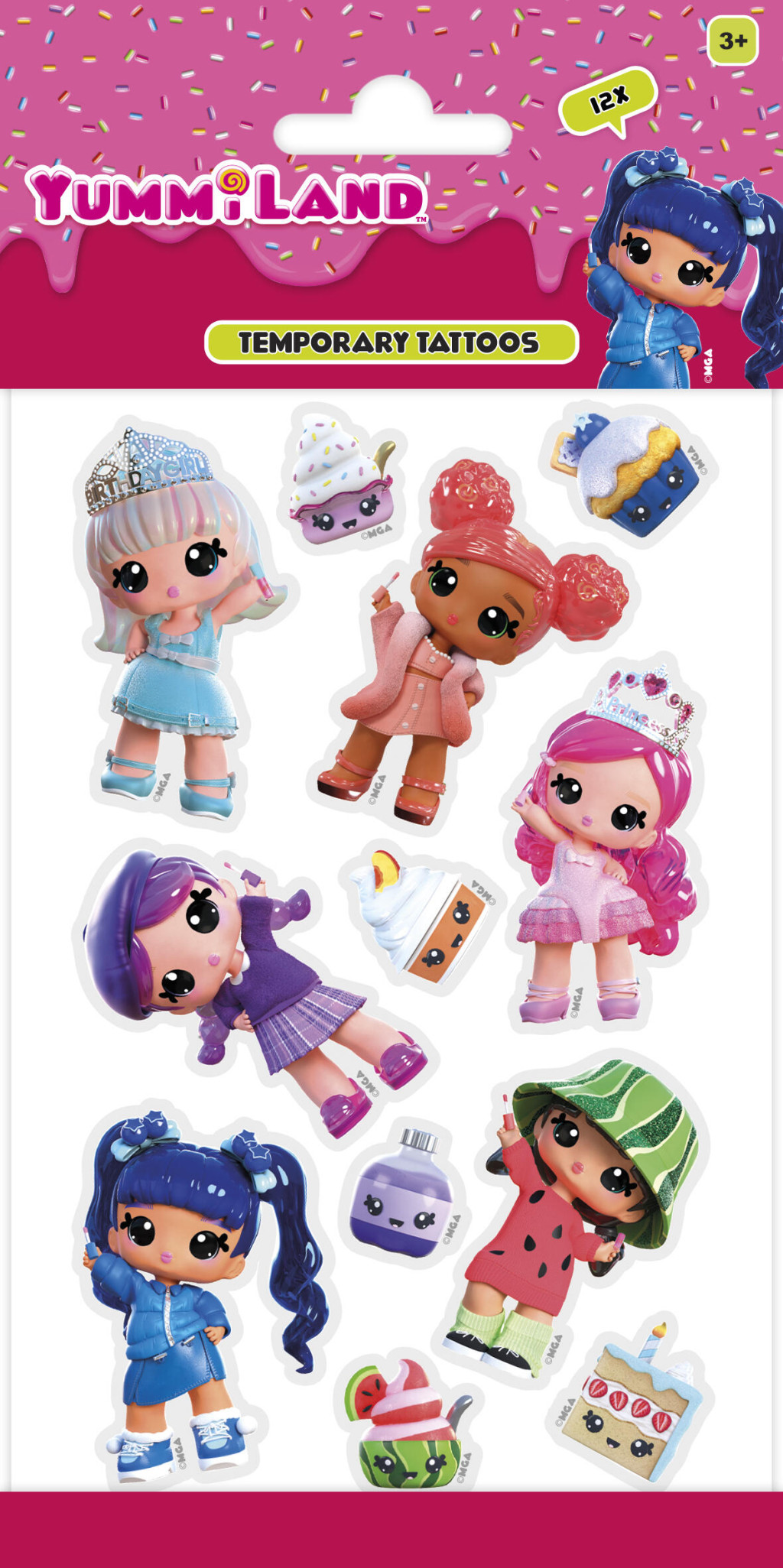 Yummiland Girls tattoo set of 12 pcs
