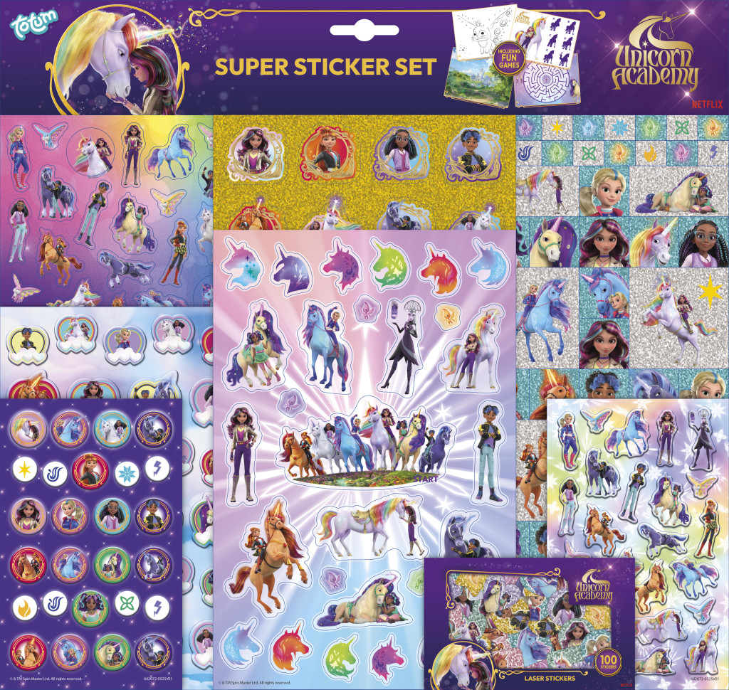 Unicorn Academy Super sticker set with game