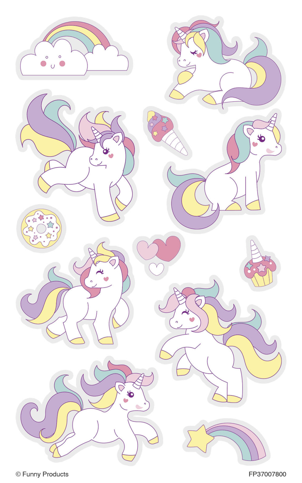 Alternative view of Unicorn Pastel 12 τεμάχια tattoo