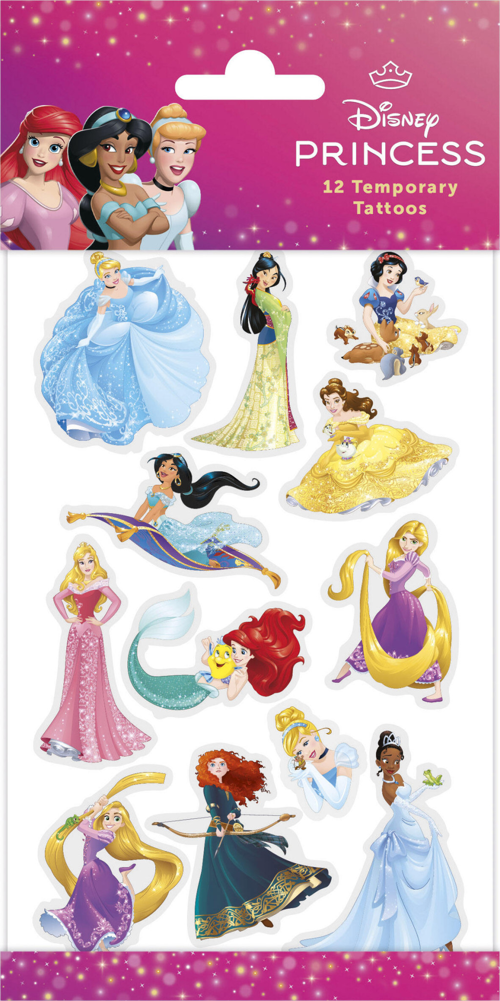 Disney Princess Magic Σετ 12 Προσωρινών Τατουάζ