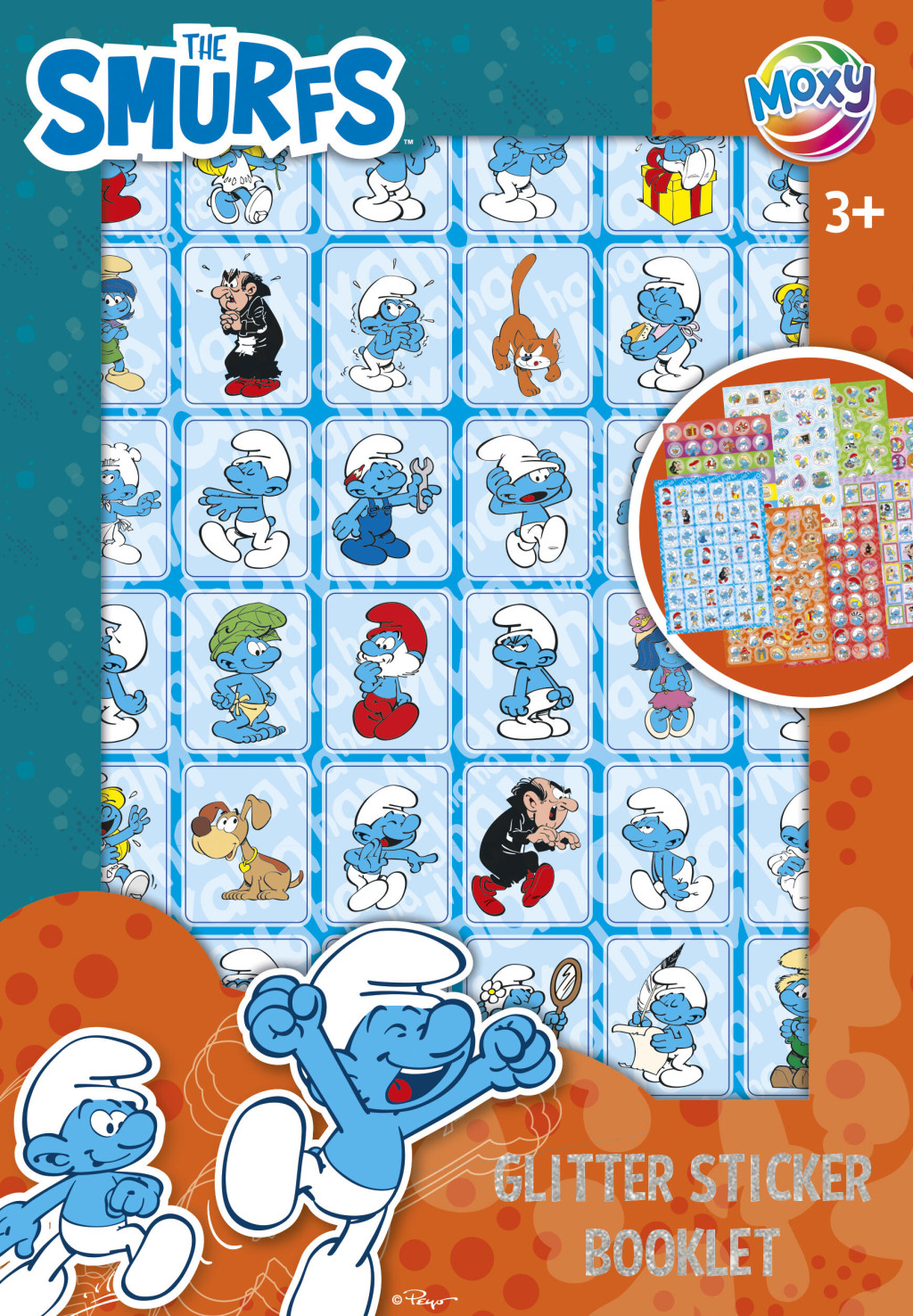 Smurfs Happy glitter sticker album 8 pages